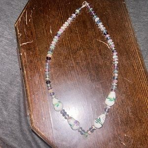 Multicolor glass bead necklace